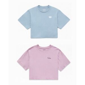Vans Girls Fallen Relax Cropped T-Shirts Lot‎ of 2 New Bundle Back to School